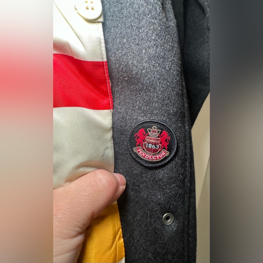 Pendleton Cascade Glacier Striped Lining Charcoal… - image 6